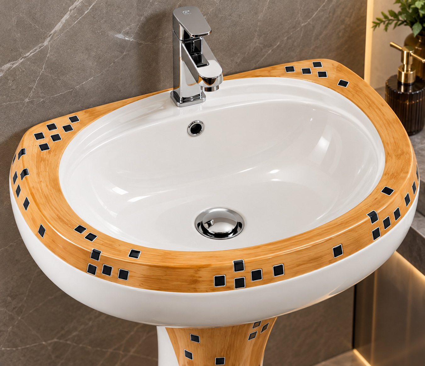 Sonet RP-1057, washbasin with pedestal (view 2)